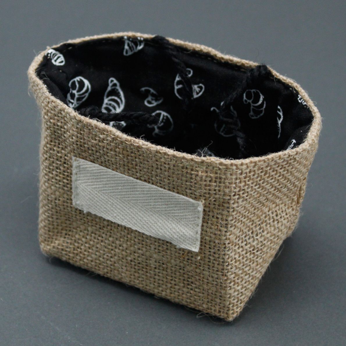 Natural Jute Cotton Gift Bag with Black Lining for Stylish Gifting