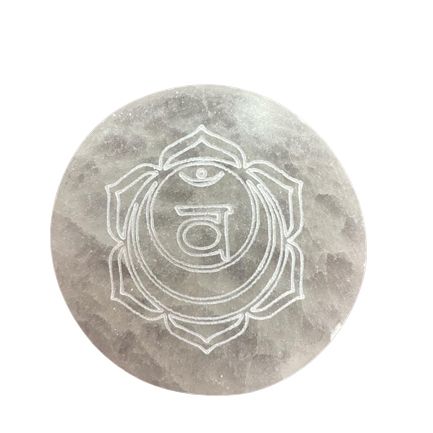 Chakra Set of 7 Selenite Charging Plates for Home Decor Use