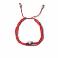 Temple String Bracelet Unconditional Love with Silver Heart Design