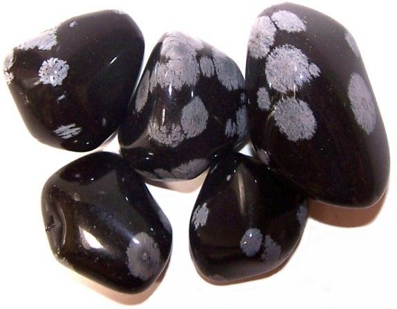 Large Tumble Stones Obsidian Snowflake for Collectors and Crafters