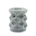 Geometric Grey Oil Burner for Aromatic Home Fragrance Enhancement