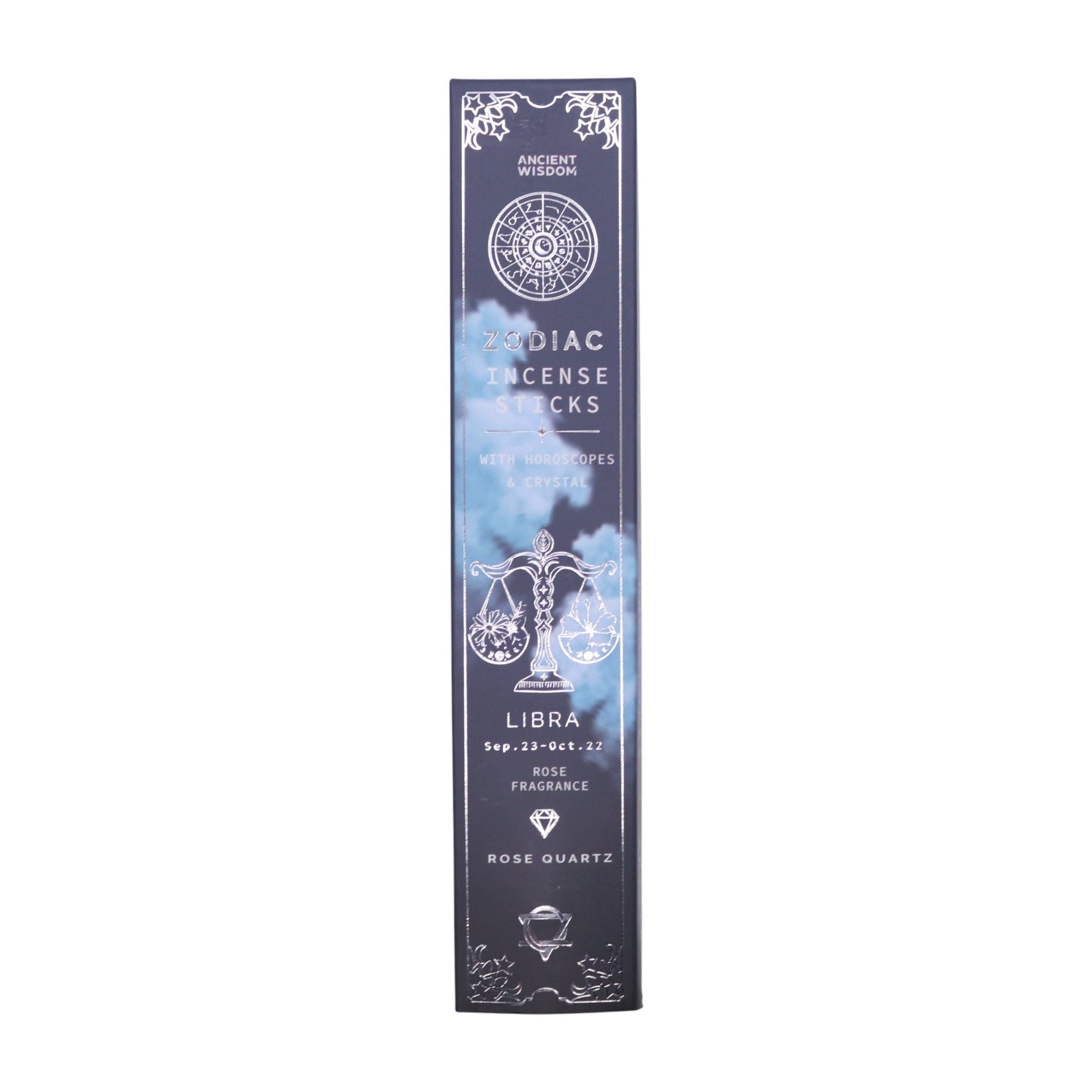 Rose Zodiac Gemstone Crystal Incense Set for Libra Balance