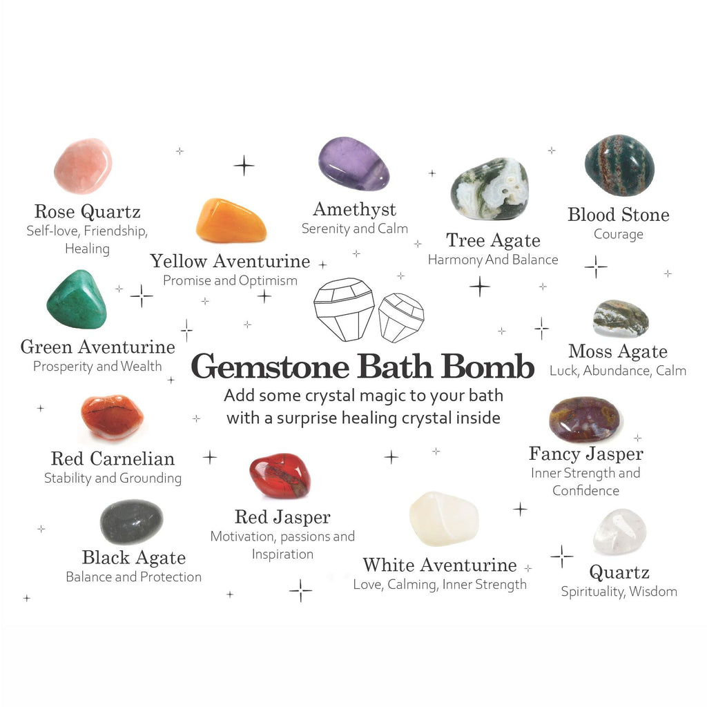 Gemstone Bath Bomb with Raspberry & Pomegranate Fragrance