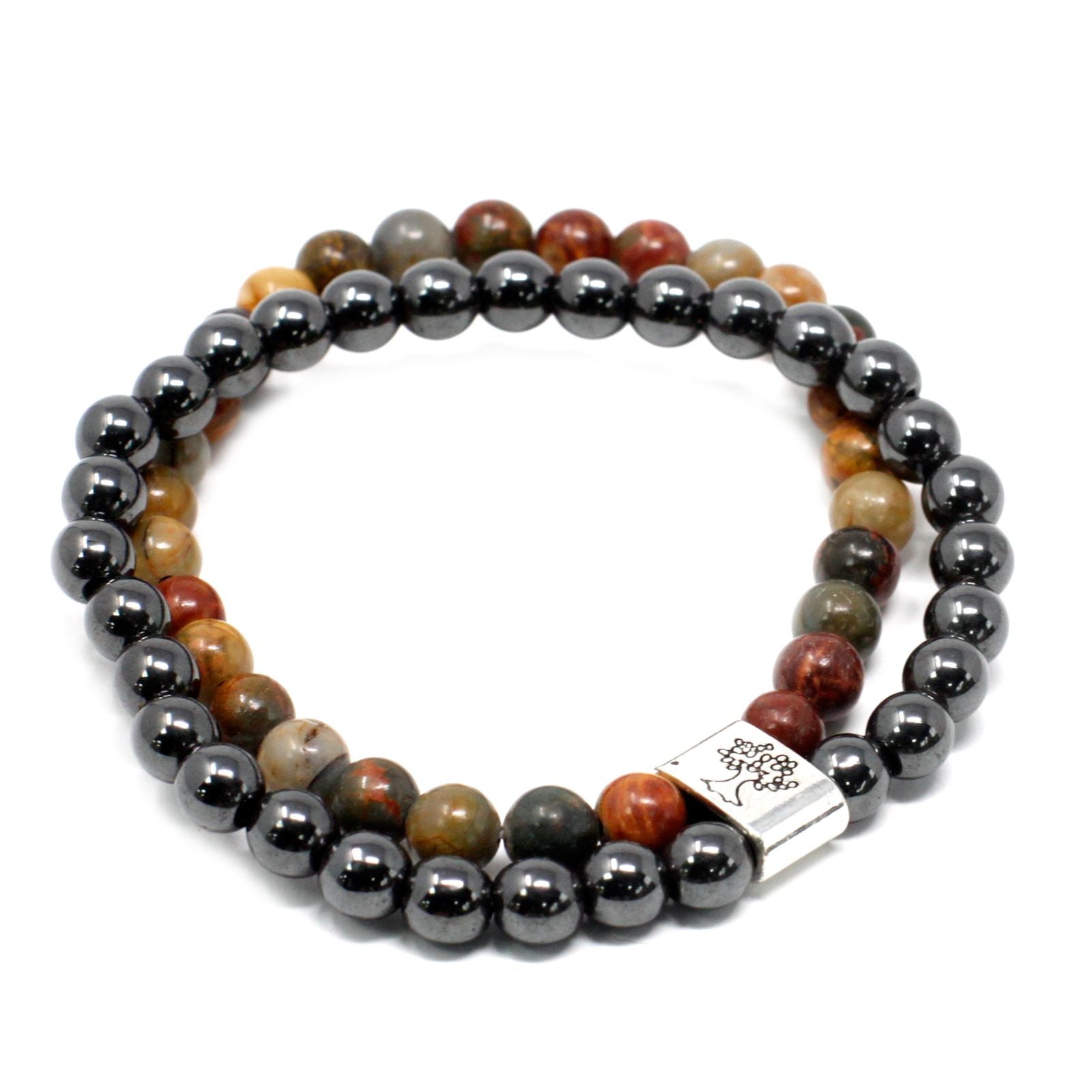 Magnetic Gemstone Bracelet Picasso Jasper for Versatile Style