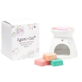 Agnes + Cat Wax Melter with Four Soy Wax Melts