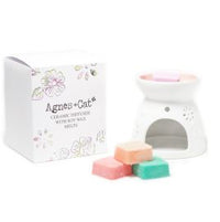 Agnes + Cat Wax Melter with Four Soy Wax Melts