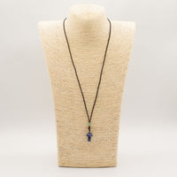 Cord Necklace Gemstone Pendant - Sodalite Mushroom