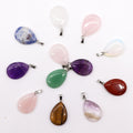 Gemstone Teardrops Pendants Assorted Set of 12 for Crafting