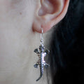 Stylish 925 Sterling Silver Earrings with Unique Lizards Design
