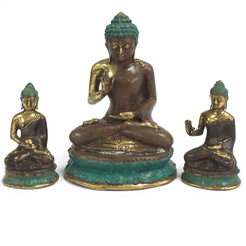 Large Sitting Buddha Brass Fengshui Ornament for Serene Home Decor