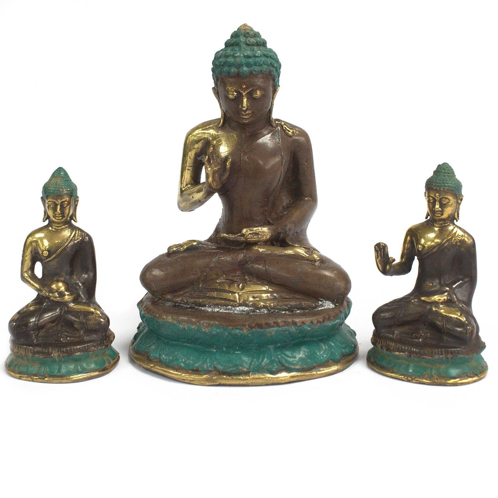 Large Sitting Buddha Brass Fengshui Ornament for Serene Home Decor