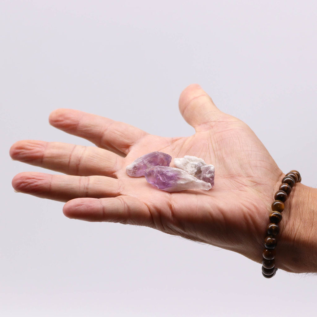 Raw Crystals 500gm Amethyst Rough Points for Home Decor and Gifts