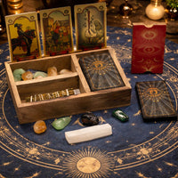Three Section Tarot Box with Card Holder