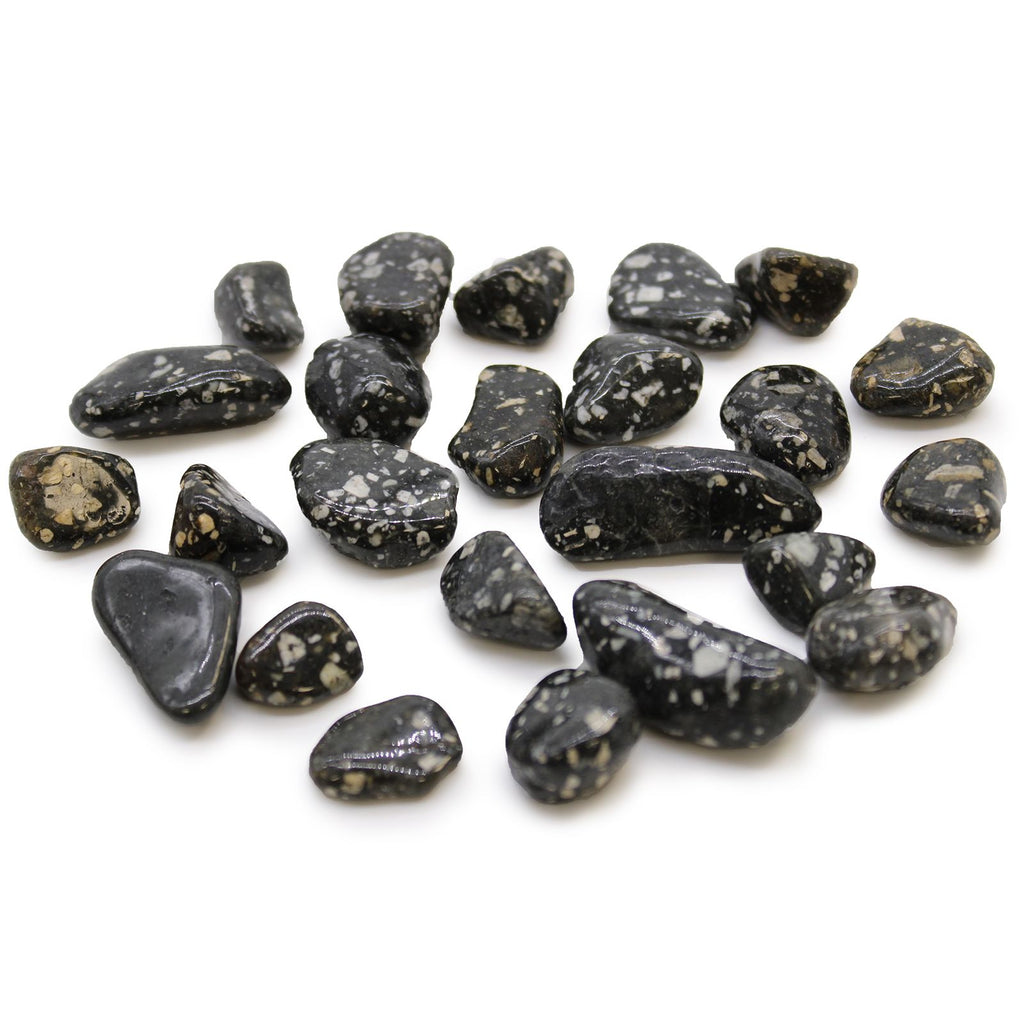 Small African Tumble Stones Guinea Fowl Jasper for Unique Decor