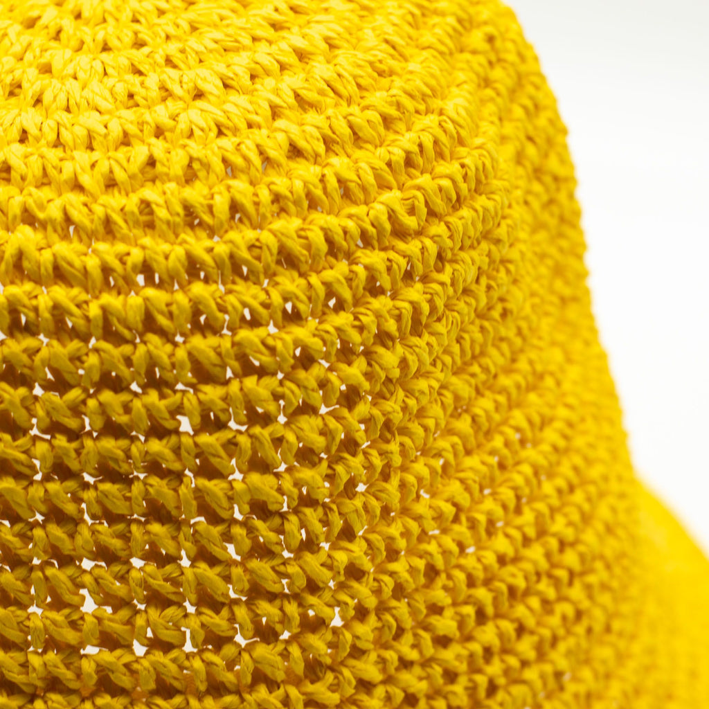 Nomad Sari Floppy Straw Sun Hat in Bright Yellow for Summer Fun