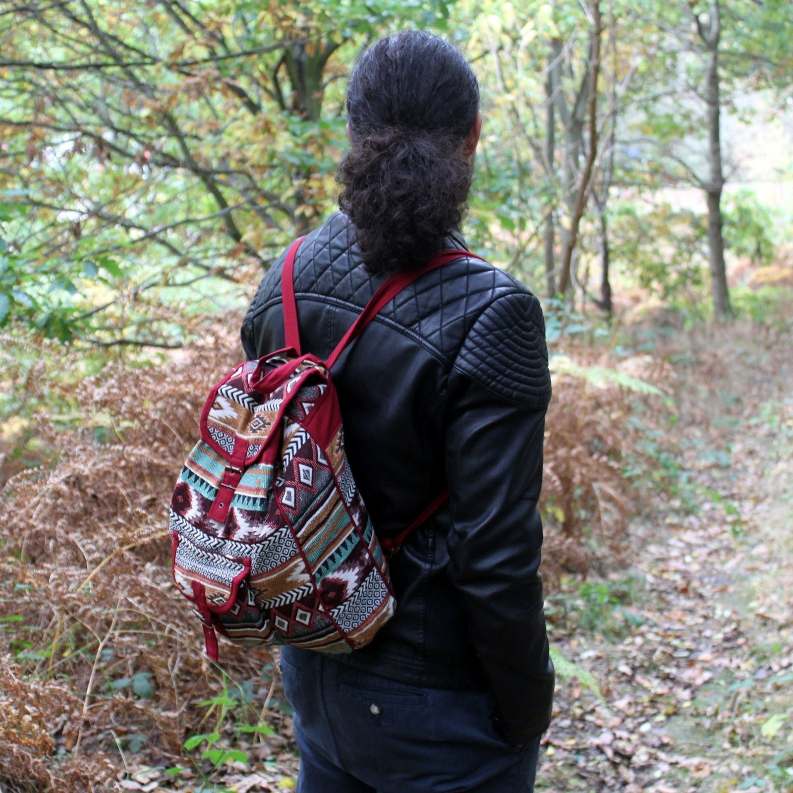 Jacquard Bag Chocolate Backpack for Stylish World Travellers