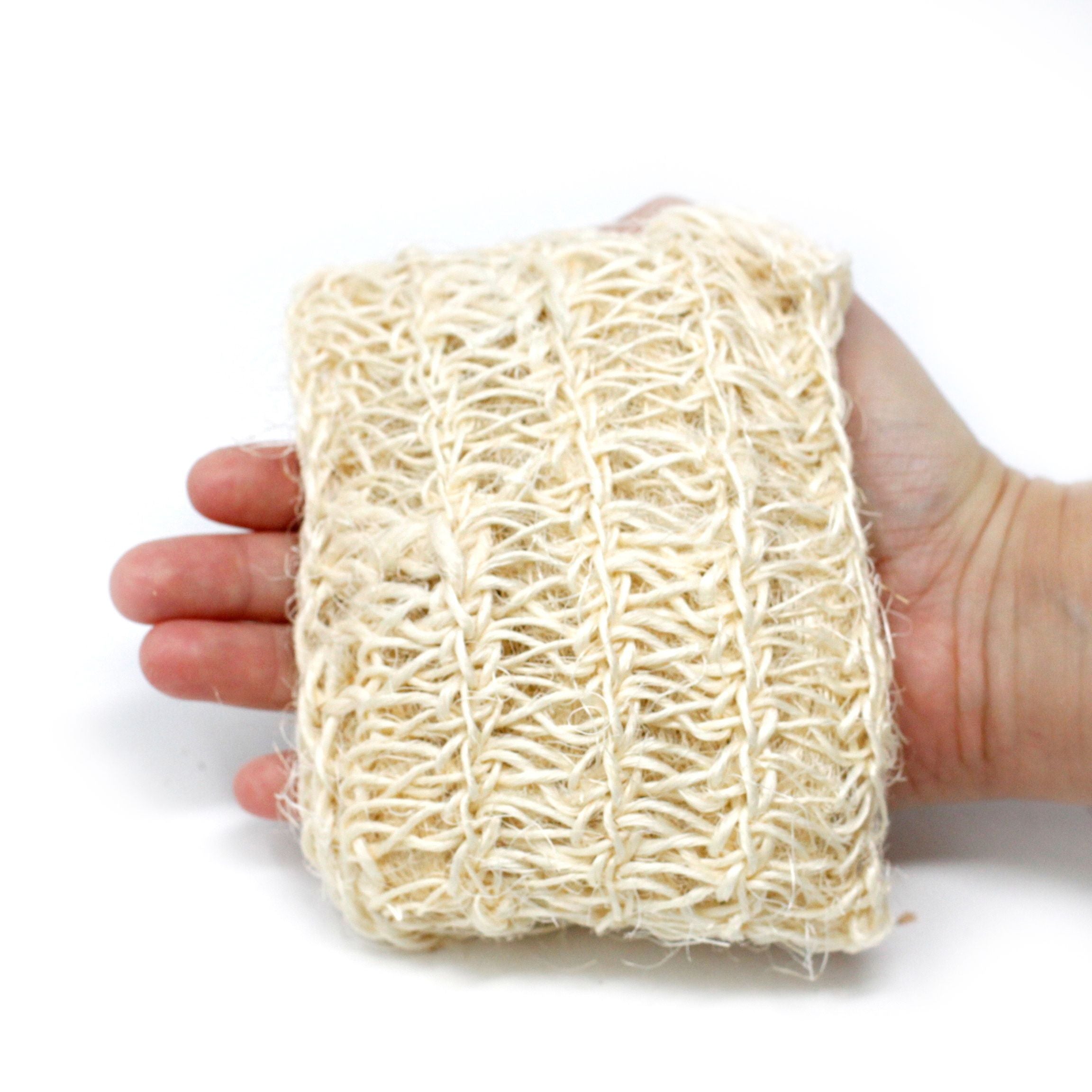 Sisal Sponge and Scrub Soft Exfoliating Cushion for Skin Care
