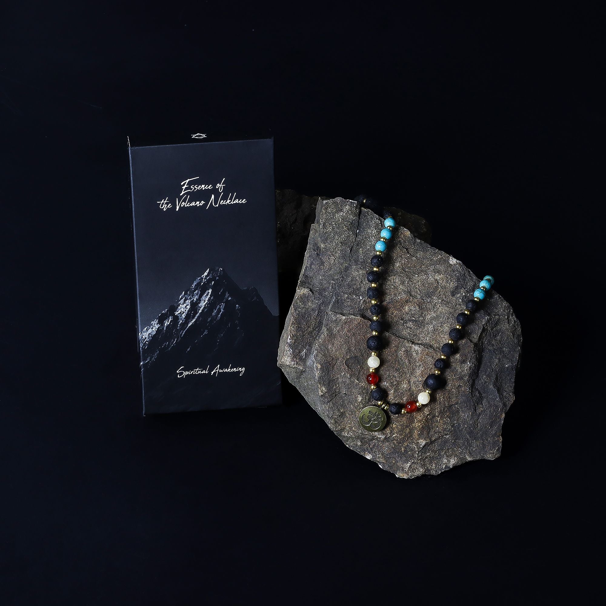 Essence of the Volcano Necklace with Om Pendant and Beads