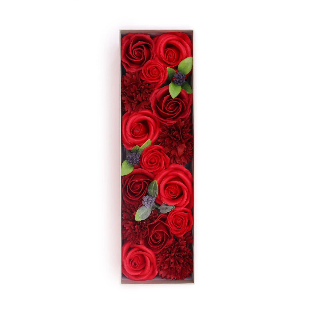 Long Box Classic Red Roses Soap Flowers Gift Box for Romance