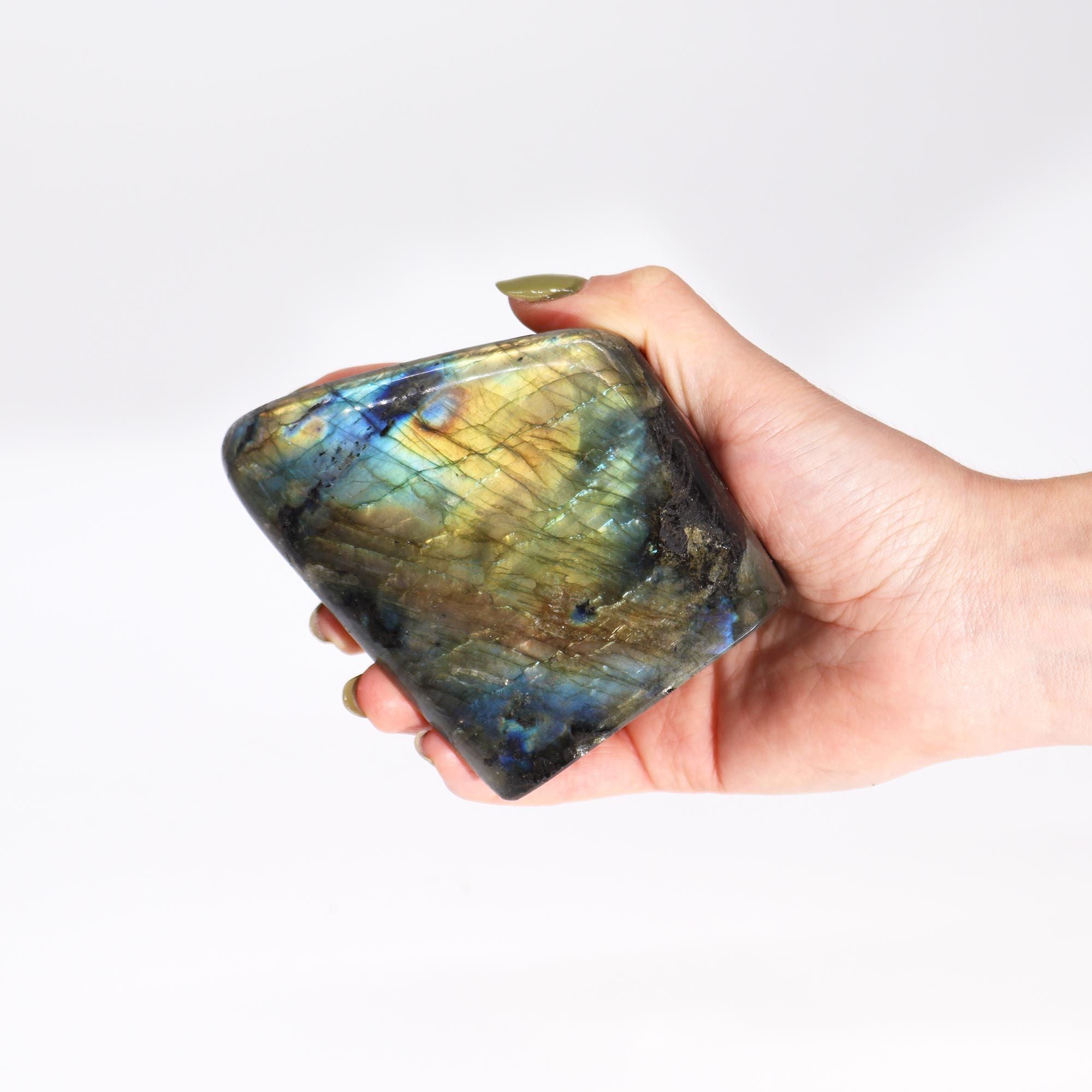 Stunning Large Madagascar Labradorite Stone for Home Decor Display
