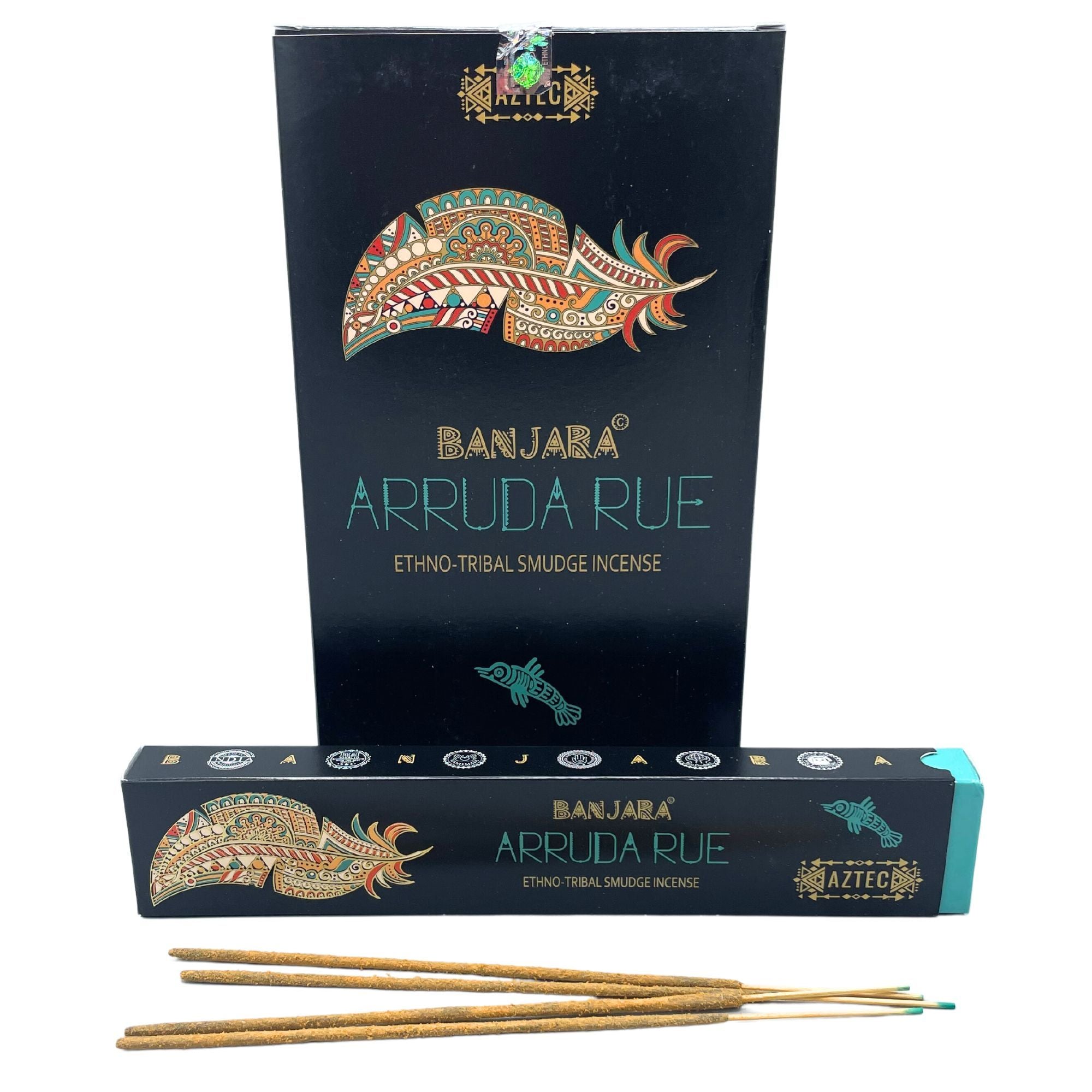 Banjara Tribal Smudge Incense Sticks with White Arruda Rue Herb
