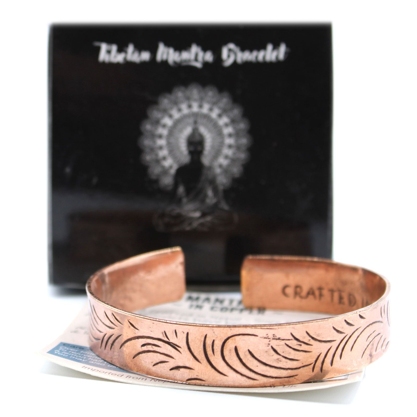 Copper Tibetan Bracelet with Wide Tribal Swirls for Unique Style