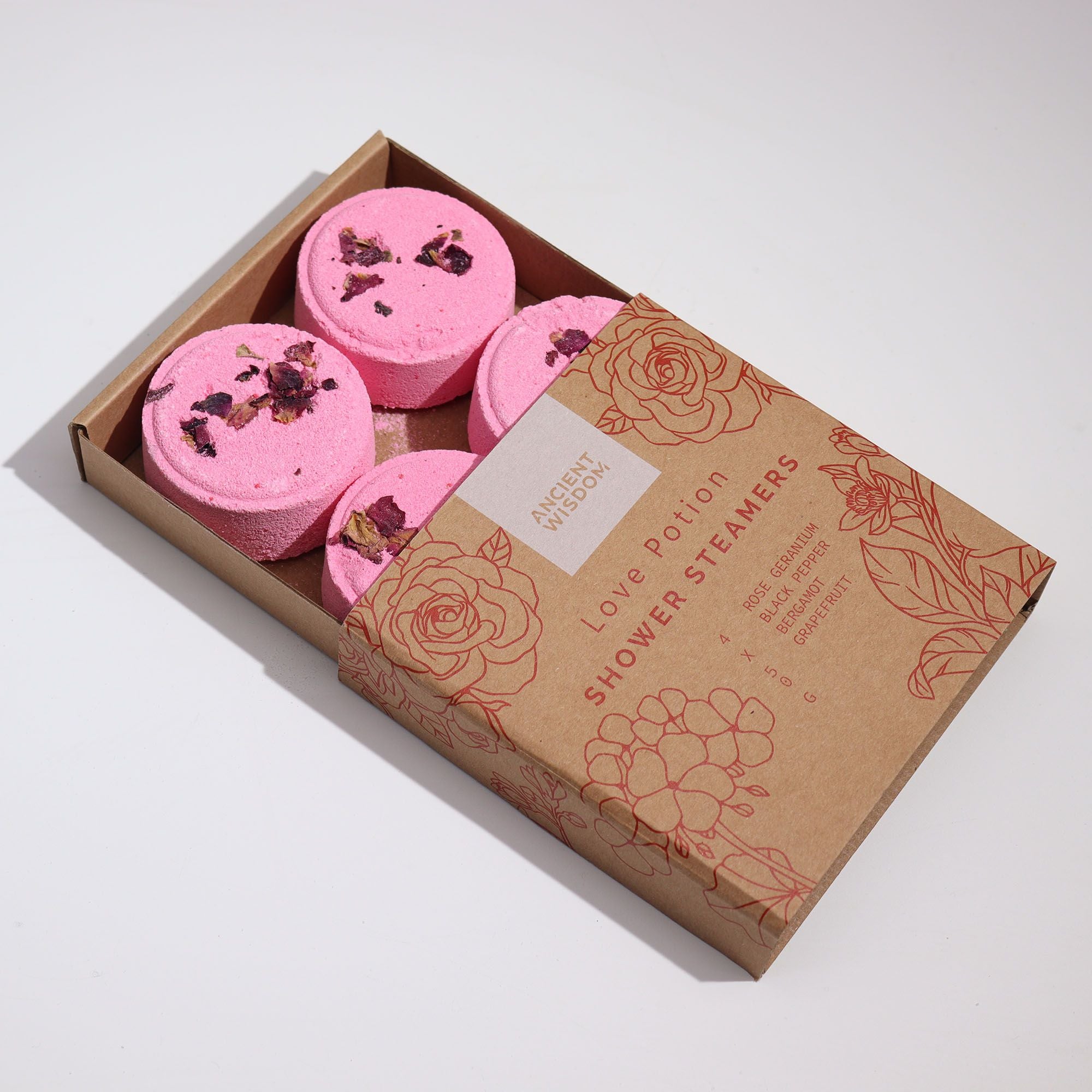 Zen Shower Steamers Love Potion Wellness Gift Set for Relaxation