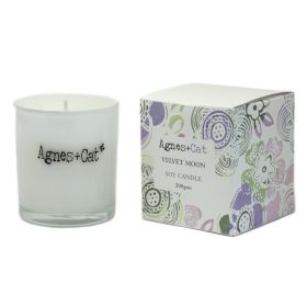 Agnes + Cat Velvet Moon Votive Candle for Relaxing Evening Ambience