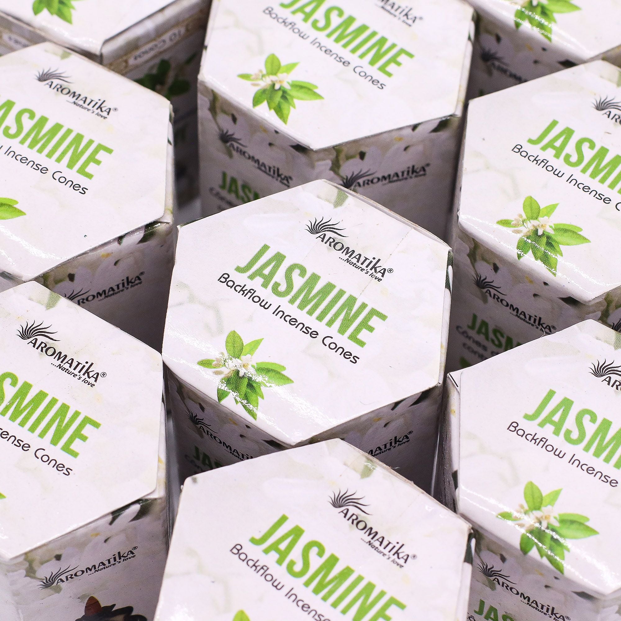 Pack of 10 Jasmine Scented Backflow Incense Cones for Relaxation