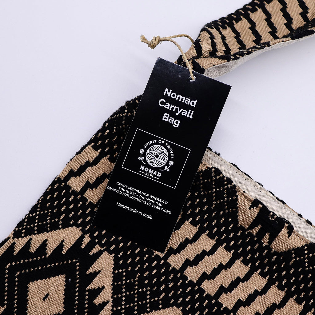 Nomad Sari Jacquard Natural Carryall Bag in Desert Loom Style