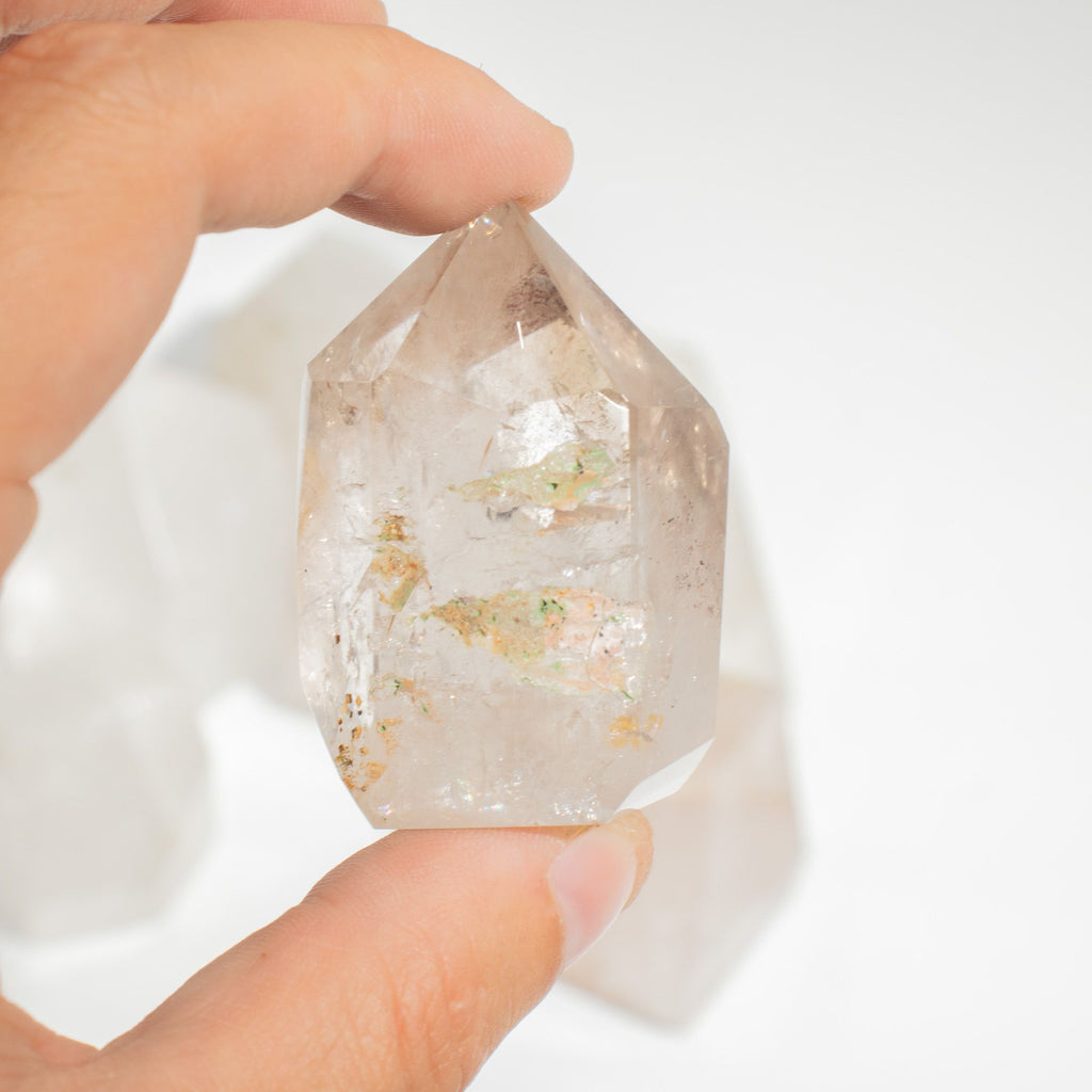 Clear Quartz Gemstone Points Set of 8 for Elegant Home Decor