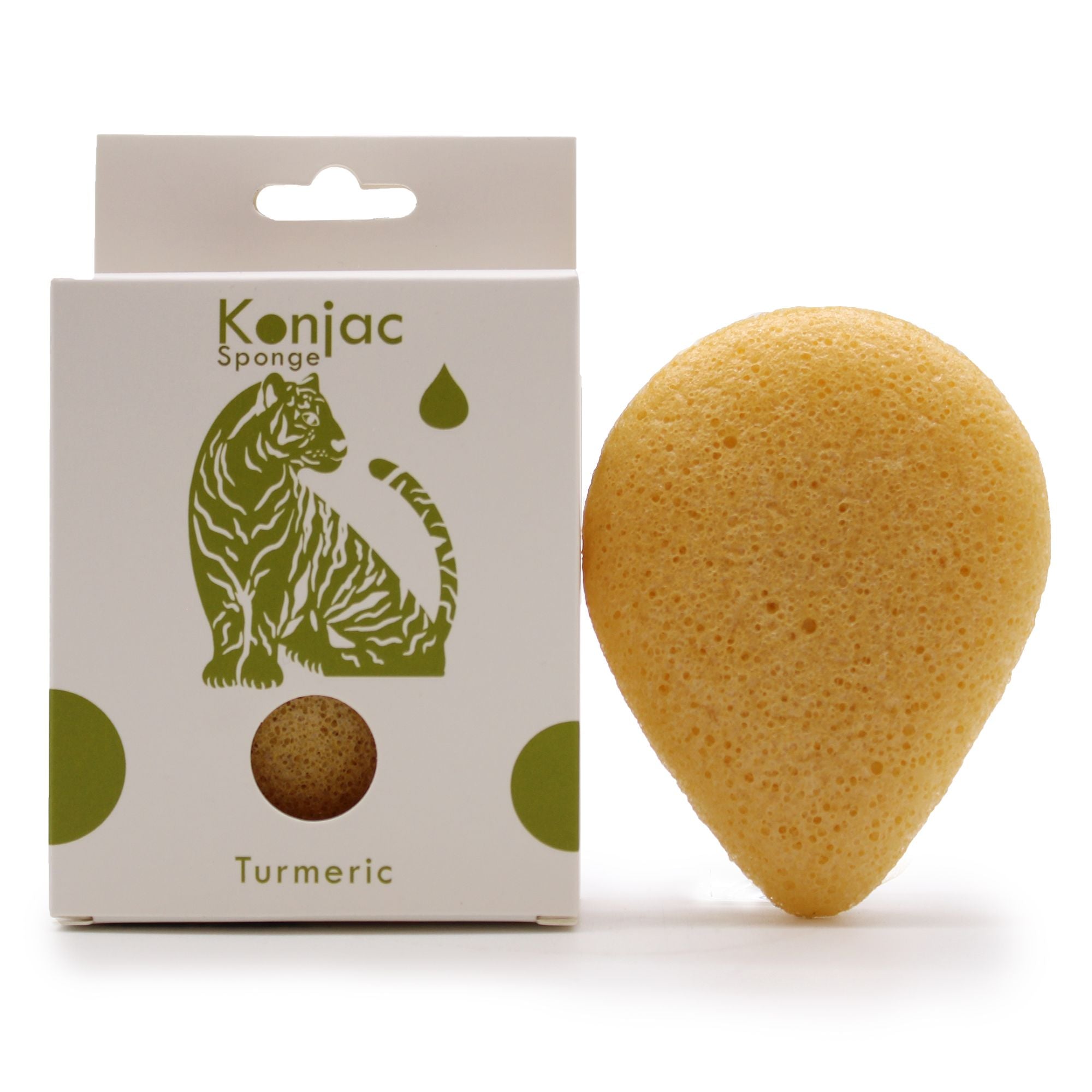 Teardrop Konjac Sponge with Turmeric for Anti Wrinkle Care