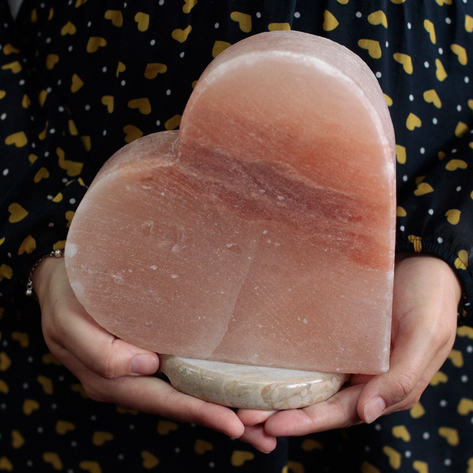 Crafted Heart Salt Lamp for Unique Home Decor and Air Quality