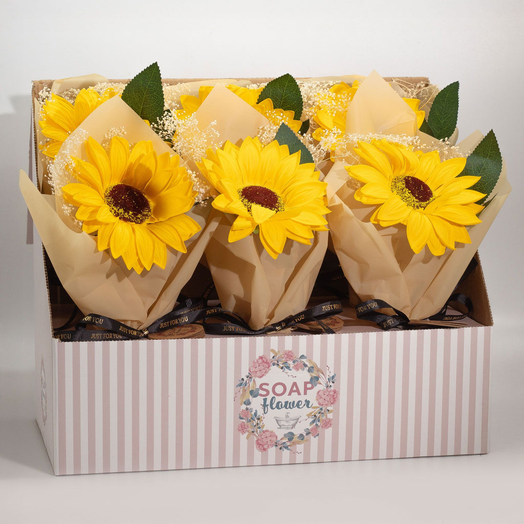 Soap Flower Single Sunflower for Bright Home Decor and Gifting