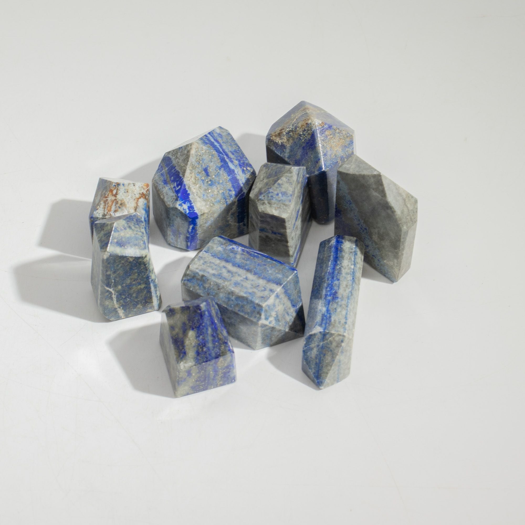 Indian Moonstone Gemstone Points Unique Decorative Crystals Set
