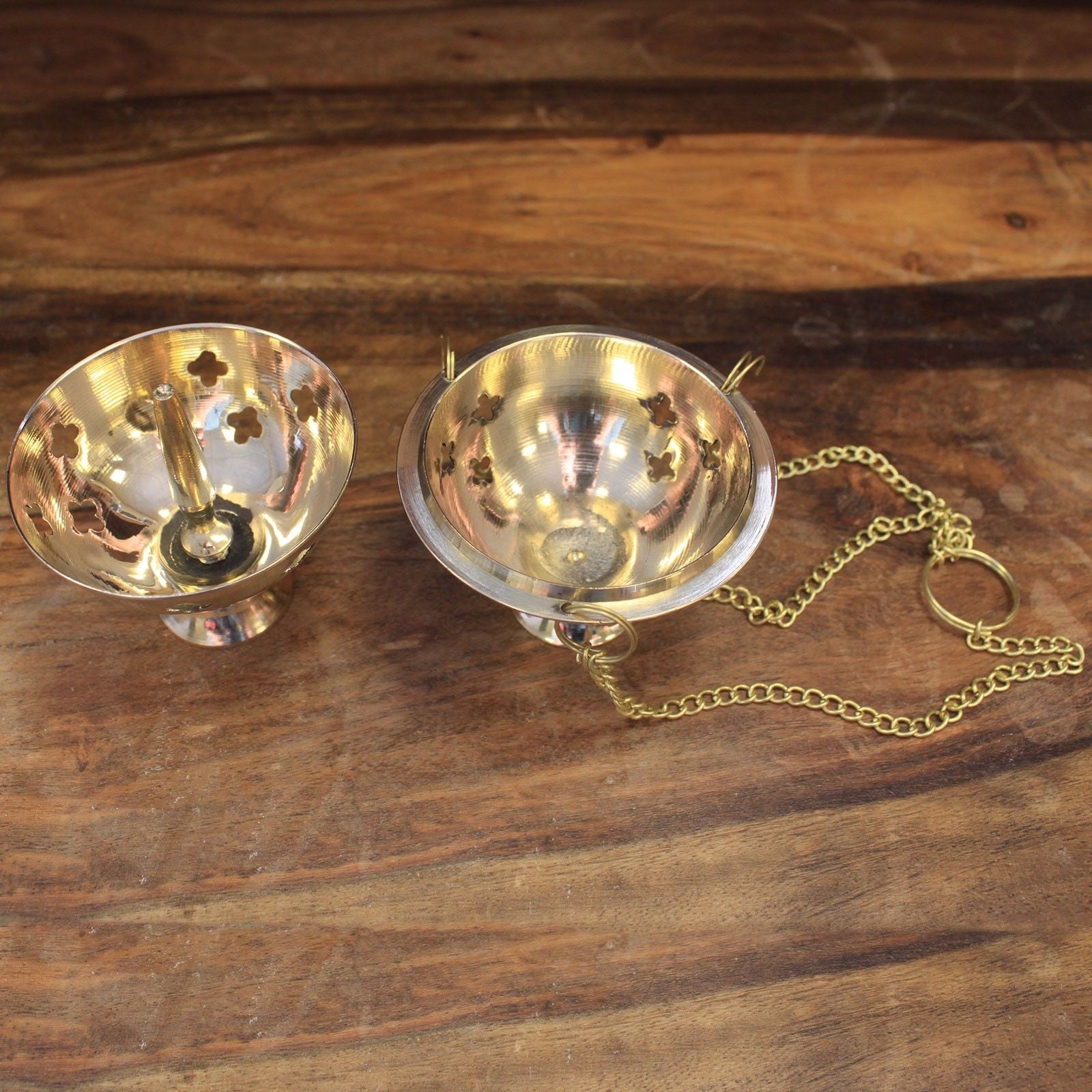 Hanging Brass Incense Burner for Elegant Home Décor and Rituals