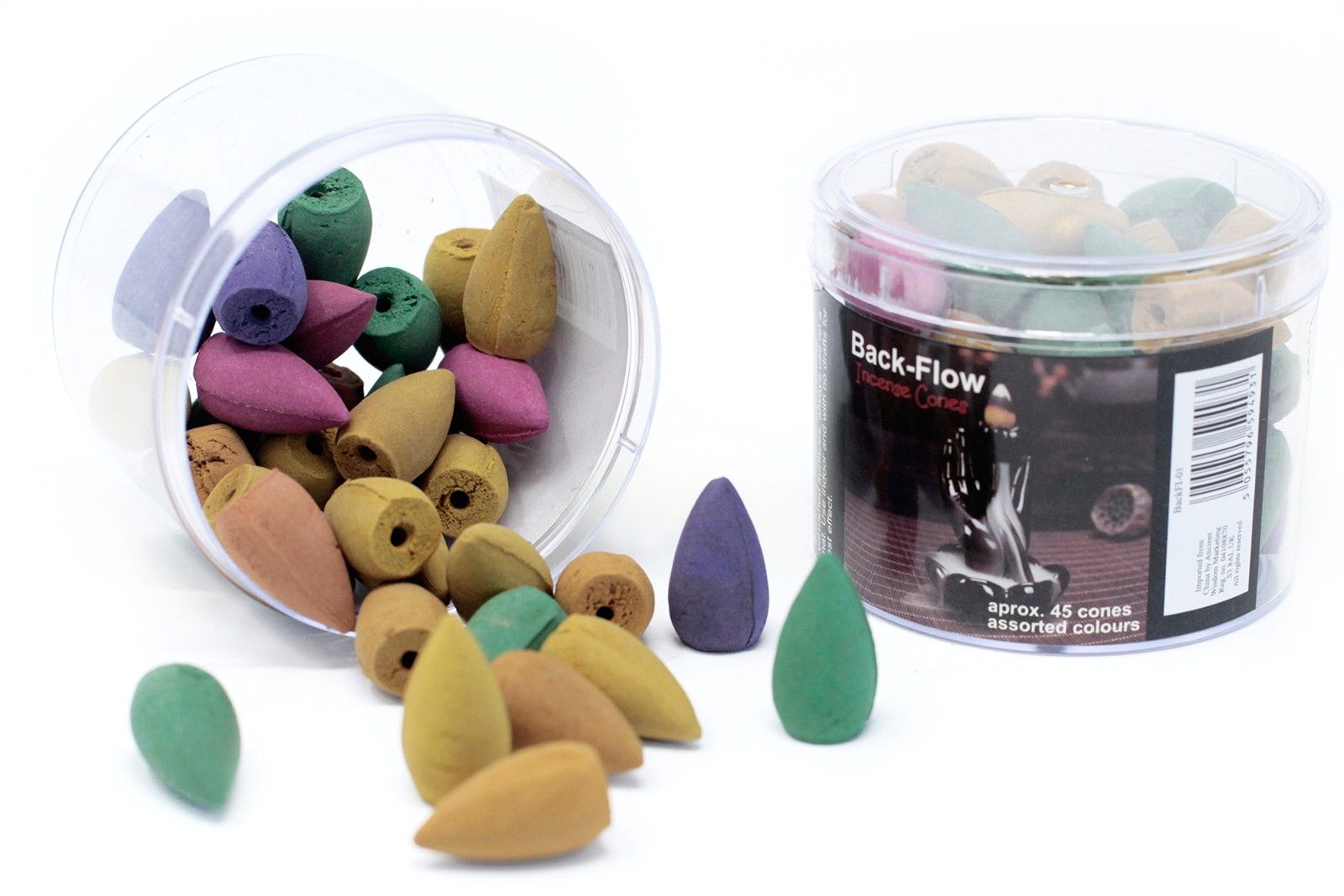 Tub of Assorted Back Flow Incense Cones for Unique Aromatic Effects
