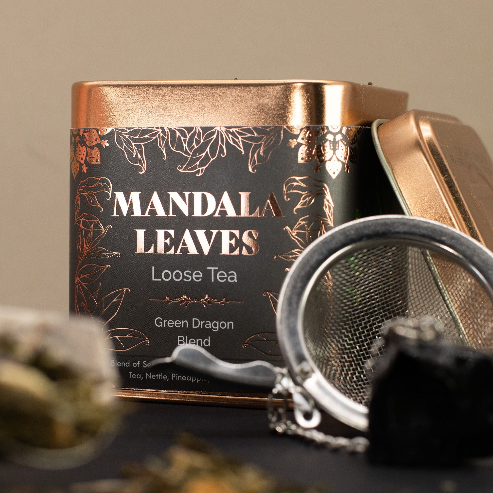 50g Green Dragon Tea Blend Energising Fruity Green Tea in Tin