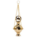 Hanging Brass Incense Burner with Three Phase Moon Design for Rituals