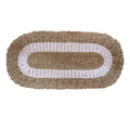 Oval Seagrass White and Tan Classic Rug for Stylish Interiors