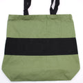 Cotton Tote Two Tone Bag Green and Black Eco Friendly Shopper
