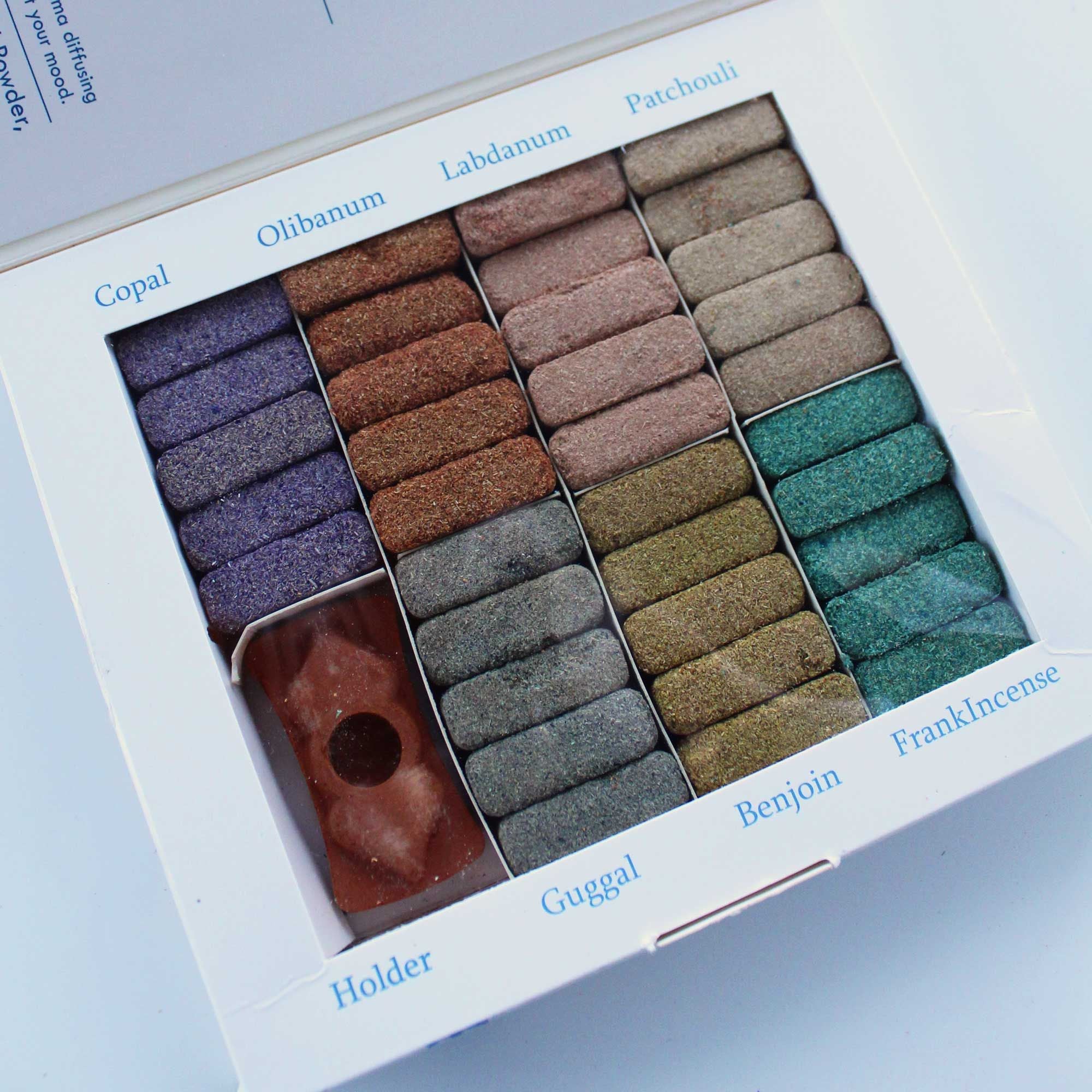 Display Set of 70 Incense Smudge Bricks and Burner Wild West