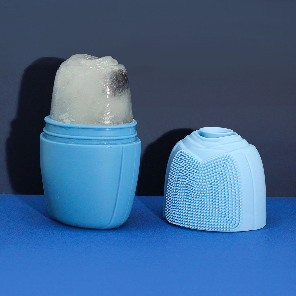 Silicone Ice Face Roller Blue for Refreshing Skin Care Routine