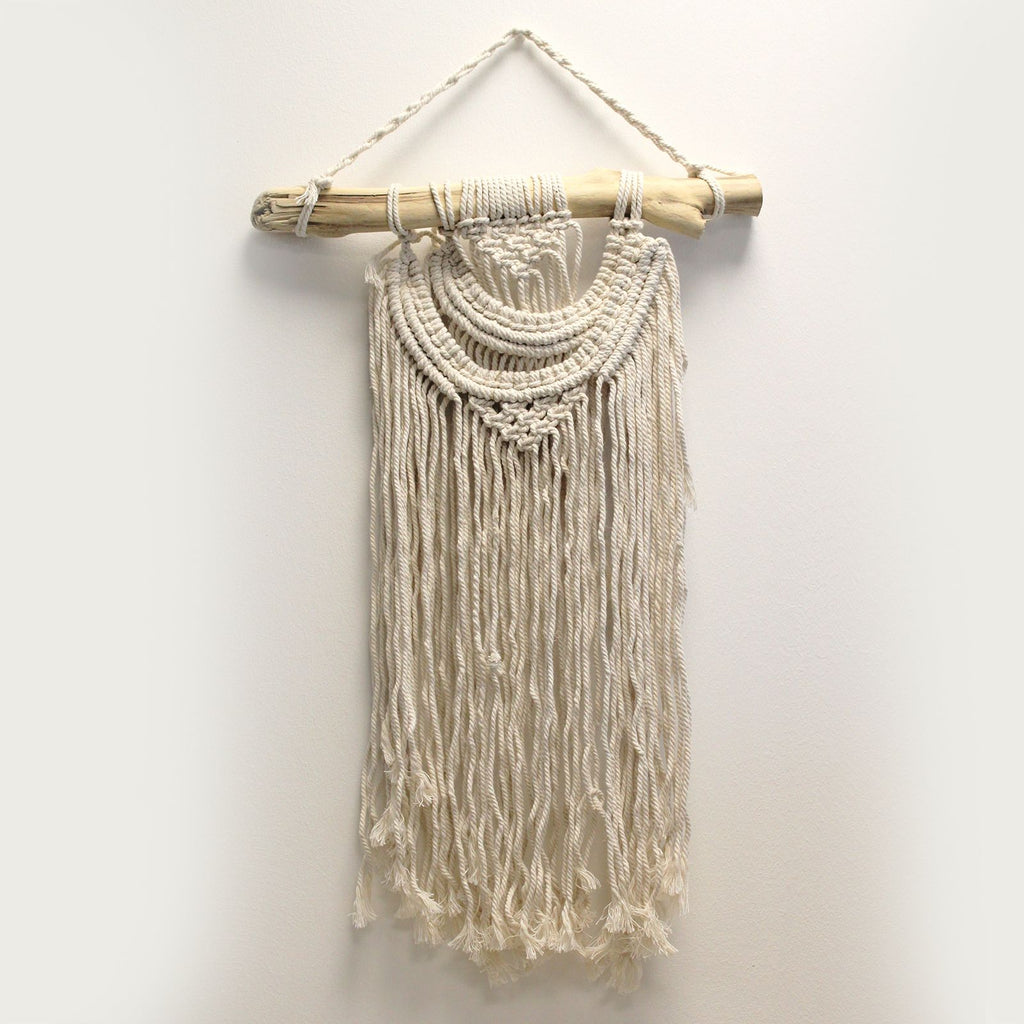 Macrame Wall Hanging Two Waves for Boho Chic Home Decor Style