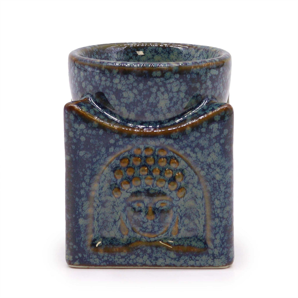 Square Buddha Burner in Dusty Blue for Home Fragrance Decor