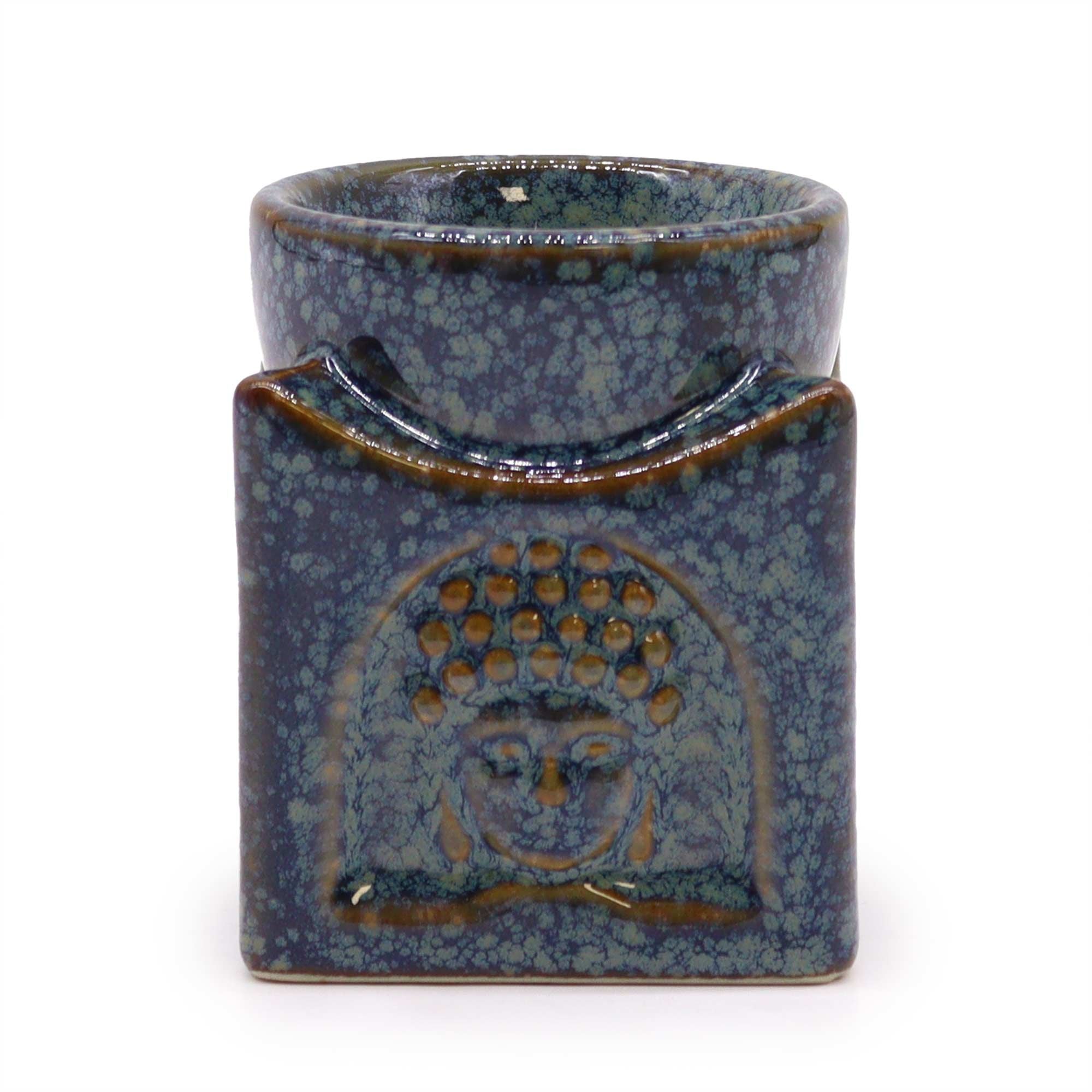Square Buddha Burner in Dusty Blue for Home Fragrance Decor