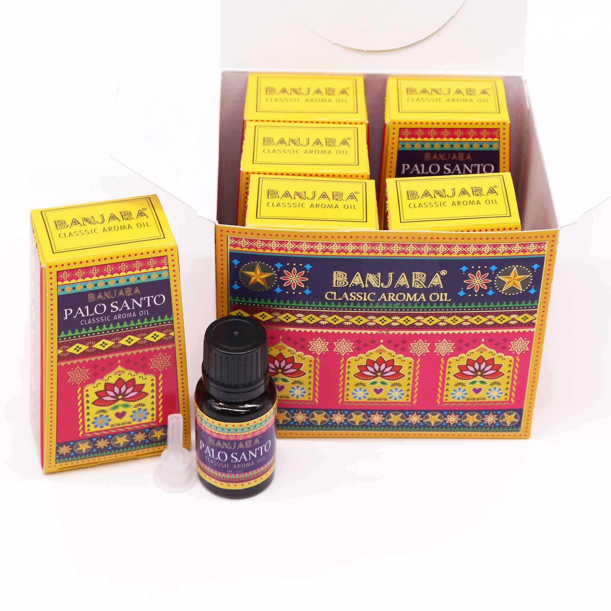 Banjara Indian Fragrance Oil 10ml Palo Santo for Aromatic Bliss
