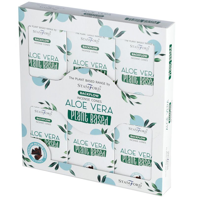 Plant Based Backflow Incense Cones with Aloe Vera for Home Use