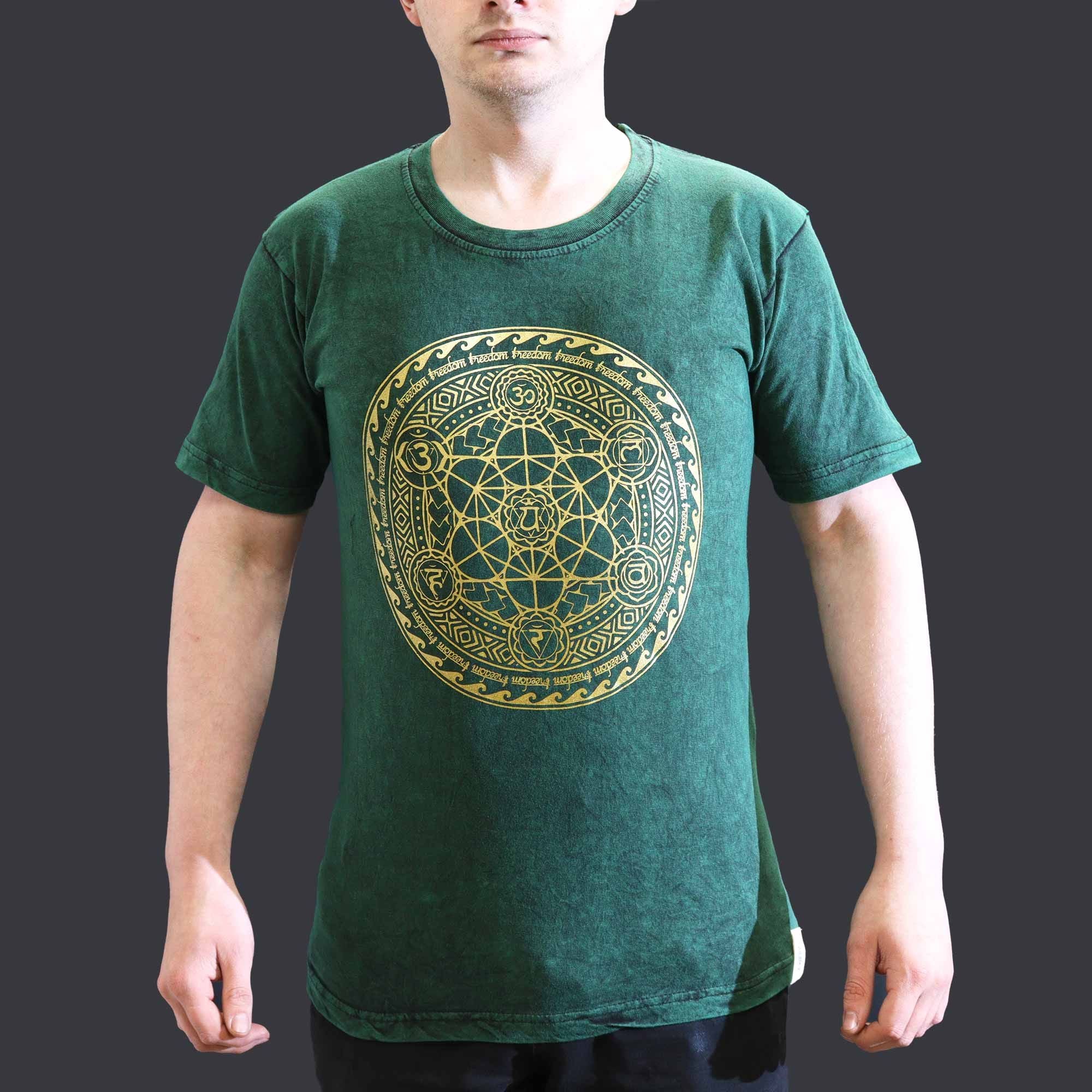 Nomad Sari Stonewashed Cotton T Shirt in Green for Casual Wear