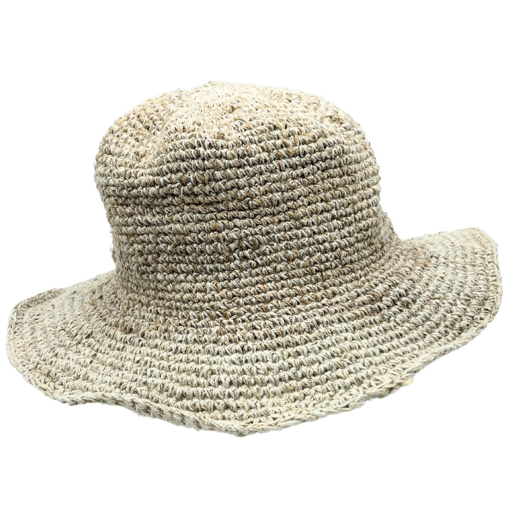 Natural Hand Knitted Hemp and Cotton Boho Festival Hat for Style